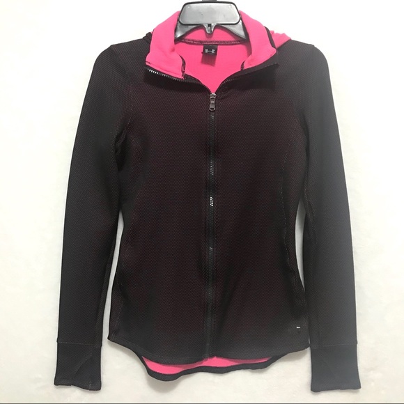 Under Armour Jackets & Blazers - Under Armour Workout Jacket Hooded Zip Up Pink Med